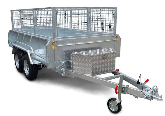 Safari Hydraulic Tipping 10x5 Tandem Axle Box Trailer Incl 600mm Cage